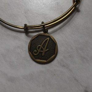 Alex and ani "A" I initial gold bracelet